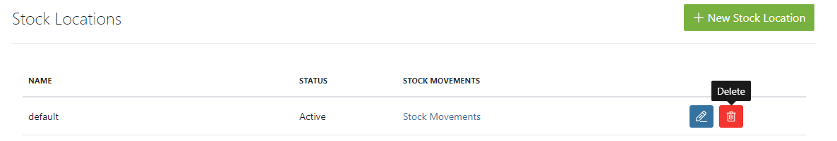 Delete Stock Location Icon